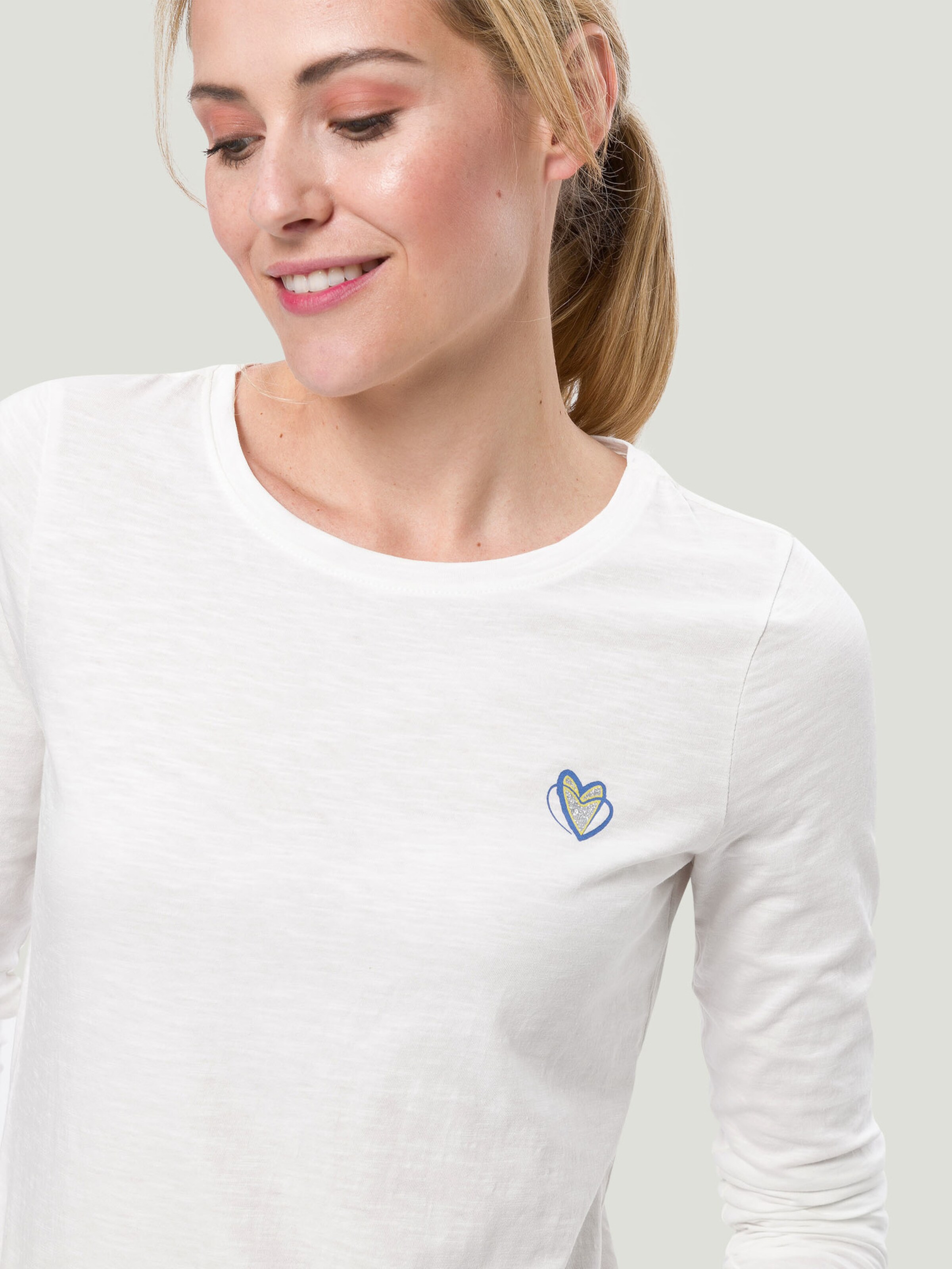 Frauen Shirts & Tops zero Shirt mit Rundhalsausschnitt in Offwhite - JB98211