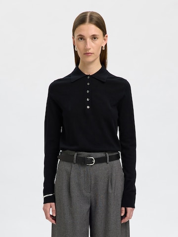 SELECTED - Jersey 'SLFTHEA' en negro: frente