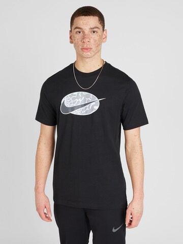 Nike Sportswear T-Shirt 'SWOOSH' in Schwarz: predná strana