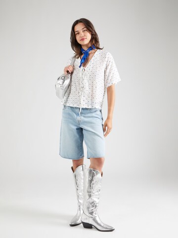 Chemisier 'SLFZURA' SELECTED FEMME en blanc