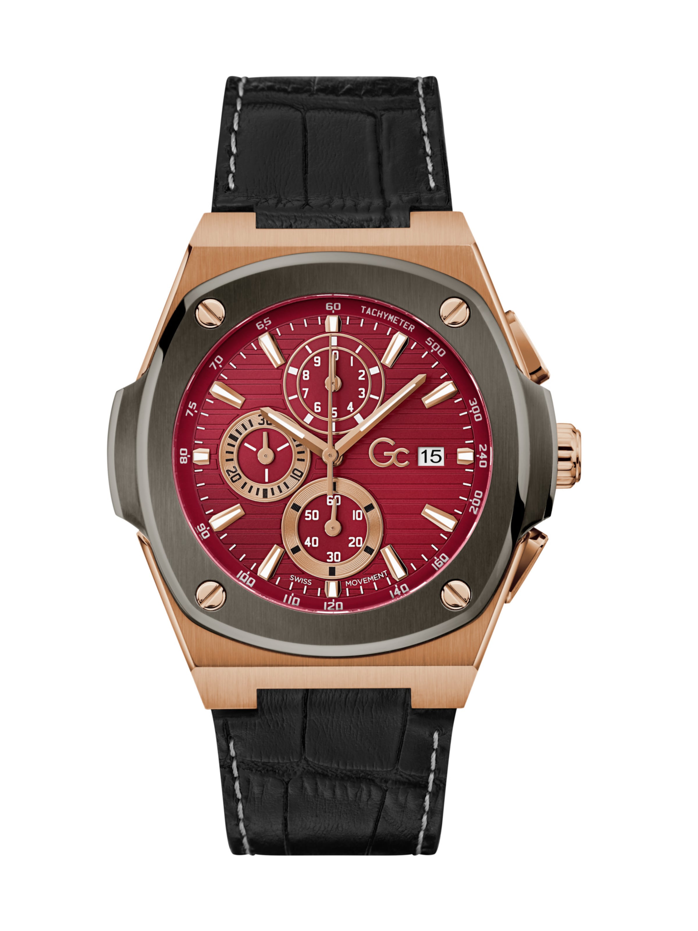 Gc Uhr in Schwarz: Vorderseite