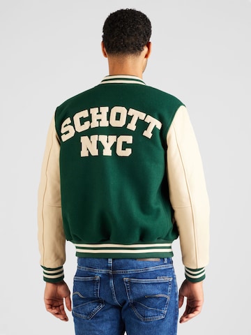 Schott NYC Přechodná bunda 'LC8705' – zelená: přední strana