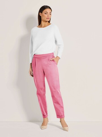 MADELEINE Tapered Bandplooibroek in Roze