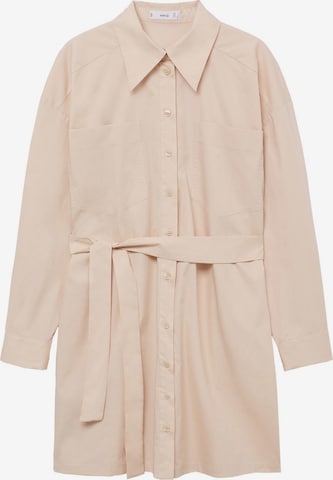 MANGO Skjortklänning 'Mexi' i beige: framsida