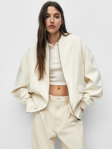 Pull&Bear Tussenjas in Beige: voorkant