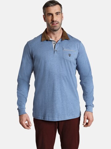 Charles Colby Langarm-Poloshirt ' Earl Terry ' in Blau: predná strana