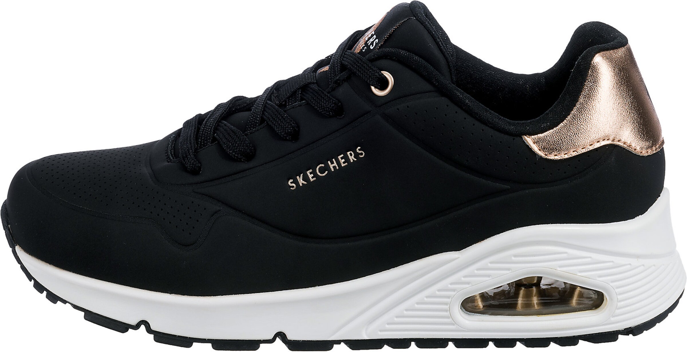 SKECHERS Matalavartiset tennarit 'Uno - Golden Air' värissä musta