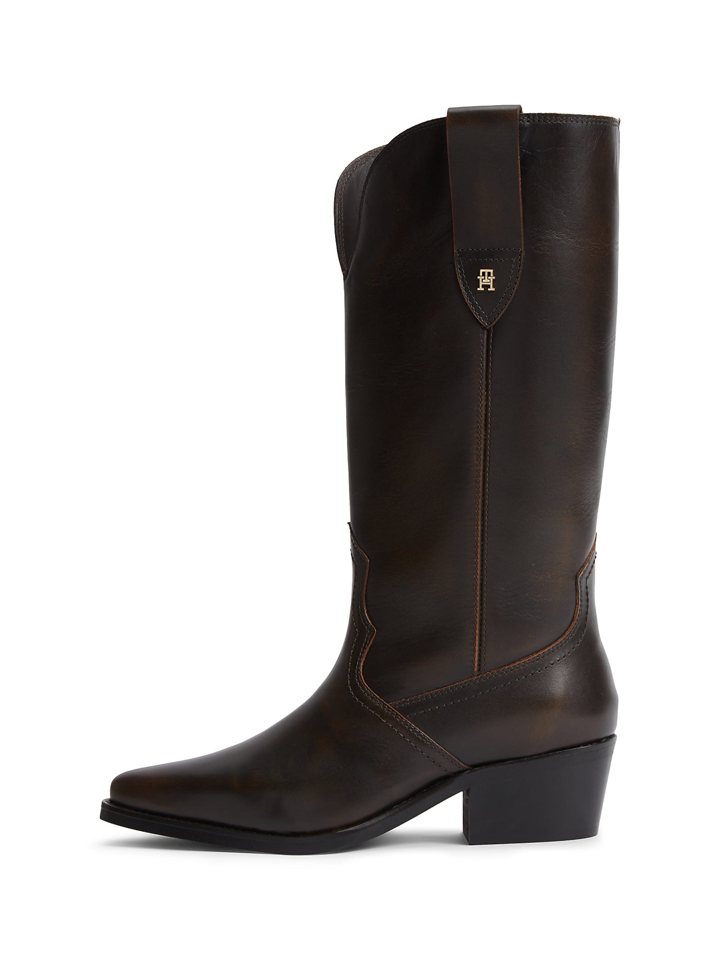 Bottes TOMMY HILFIGER en marron : devant