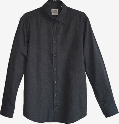 Black Label Shirt Zakelijk overhemd 'MELANGE' in de kleur Donkergrijs, Productweergave