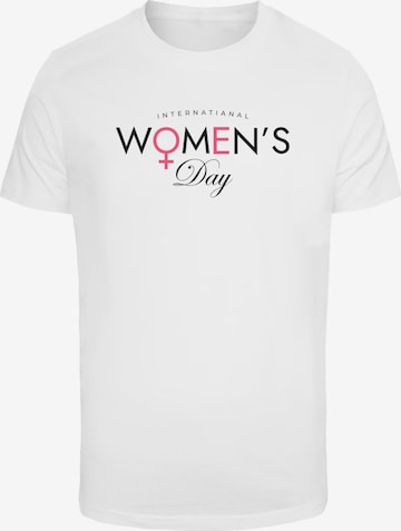 Merchcode Shirt 'WD - International Women's Day' in Wit: voorkant