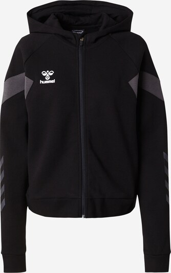 Hummel Sports sweat jacket 'TRAVEL' in Grey / Black / White, Item view