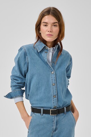 My Essential Wardrobe Blouse 'Linn Sofia 115' in Blue: front