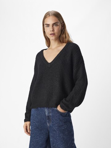 Pull-over OBJECT en noir : devant