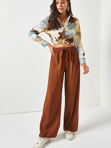 olalook Wide leg Pants in Brown