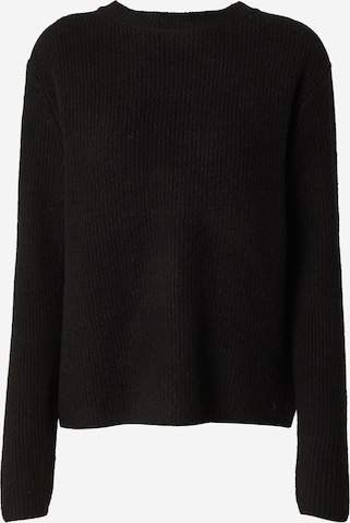 PIECES Knit Cardigan 'SILLY' in Black: front