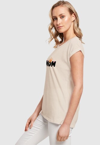 Merchcode Shirt 'Mothers Day - Queen Mom' in Beige