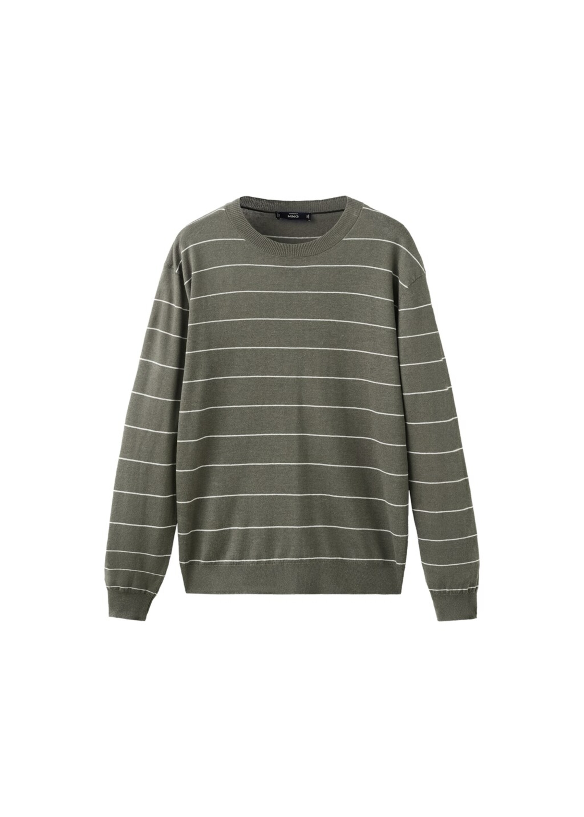 MANGO MAN Pullover 'Castor' in braun / weiß, Produktansicht