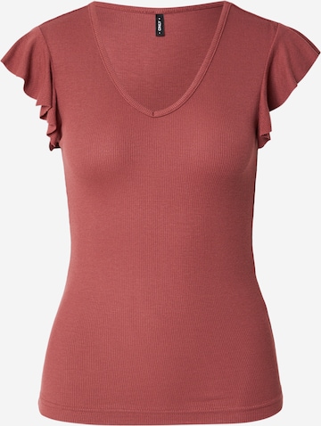 Maglietta 'ONLBELIA' di ONLY in rosso: frontale