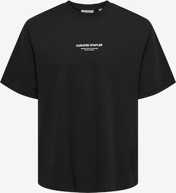 T-Shirt 'ONSCurated' Only & Sons en noir : devant