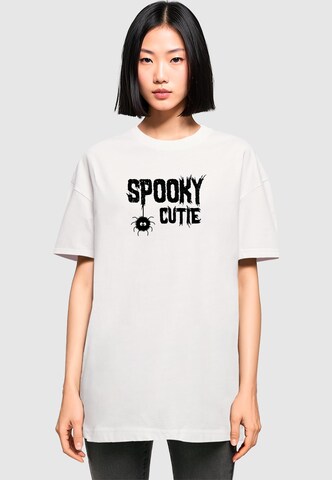 Maglia extra large 'Halloween - Spooky Cutie' di Merchcode in bianco: frontale
