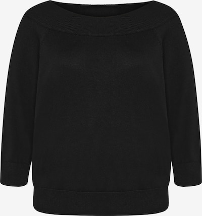 zero Strickpullover mit Carmenausschnitt in schwarz, Produktansicht