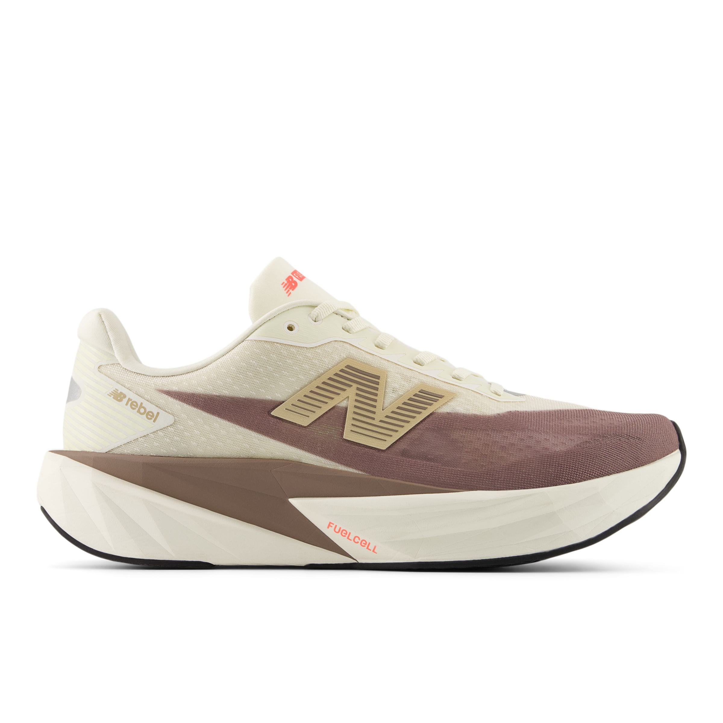 Chaussure de course 'Rebel v5' new balance en beige : devant