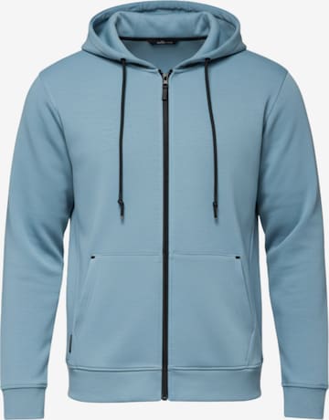 Ombre Sweatvest 'OM-SSZP-0213' in Blauw: voorkant