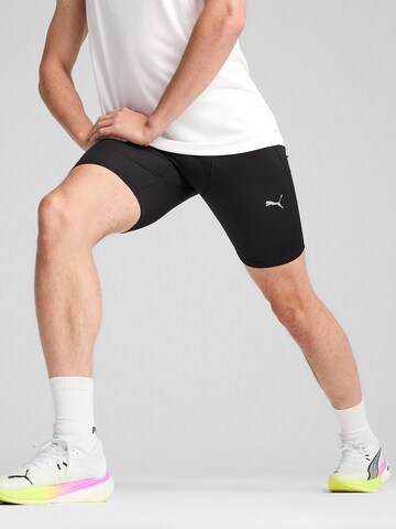 PUMA Skinny Παντελόνι φόρμας 'FOUNDATION' σε μαύρο: μπροστά