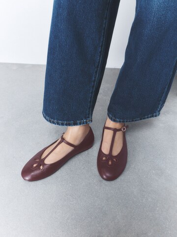 Next Ballerina met riempjes in Rood