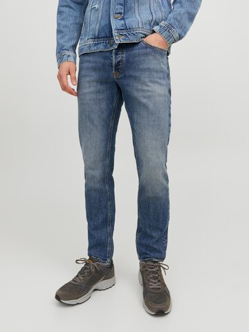 Coupe slim Jean 'Tim' JACK & JONES en bleu : devant