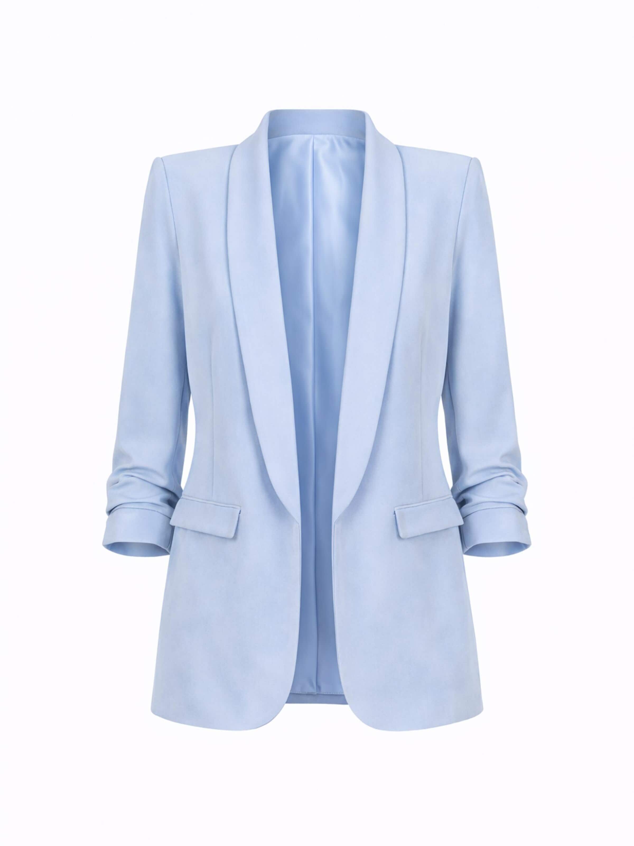 Worldclassca Blazer 'Damen Blazer 3/4 Arm mit Raffung'‌‌ in Blau: Vorderseite