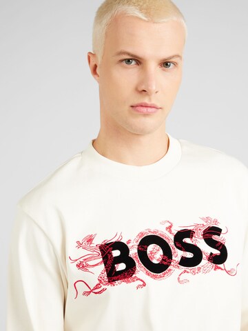 BOSS - Sweatshirt 'Soleri119' em branco
