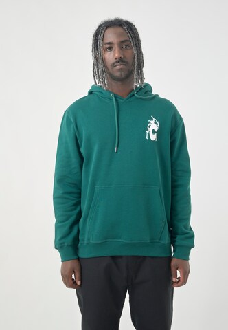 Cleptomanicx Sweatshirt 'Collective' in Green: front
