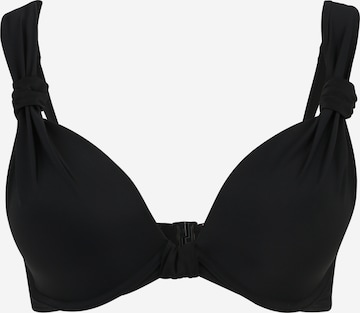 Hunkemöller T-Shirt Bikini zgornji del 'Luxe' | črna barva: sprednja stran