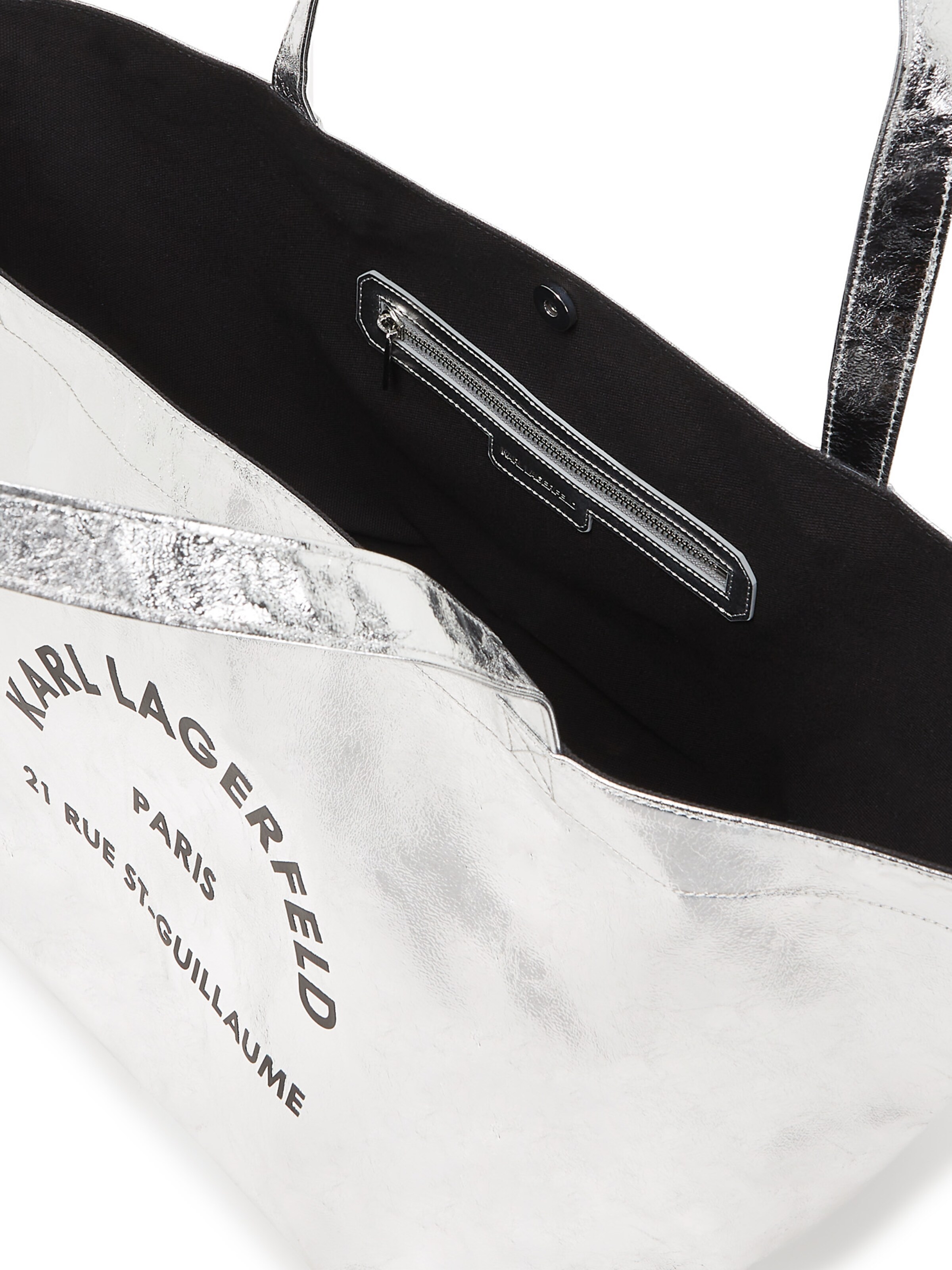 Karl Lagerfeld Shopper 'Rue St-Guillaume' - Strieborná