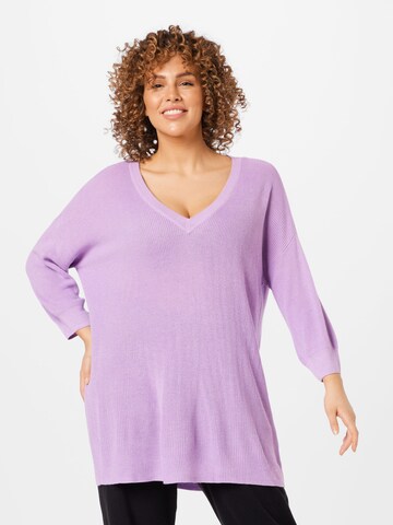 Vero Moda Curve Sweater 'Tulex' in Purple: front