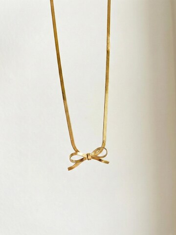 Kamakula Necklace 'Bow Herringbone' in Gold