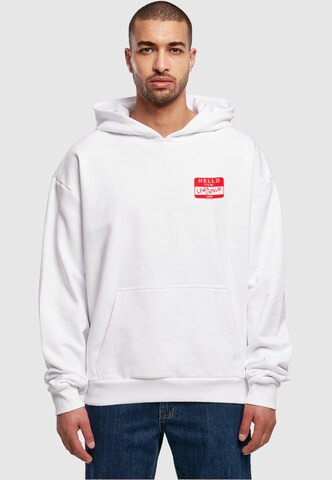 Merchcode Sweatshirt 'Lewis Capaldi - Hello It's Me' in White: front