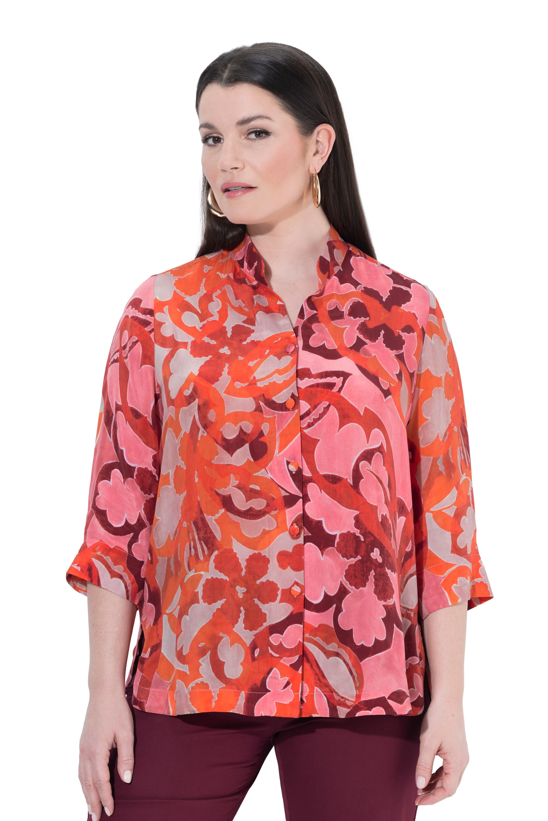 Ulla Popken Blouse in Rood: voorkant