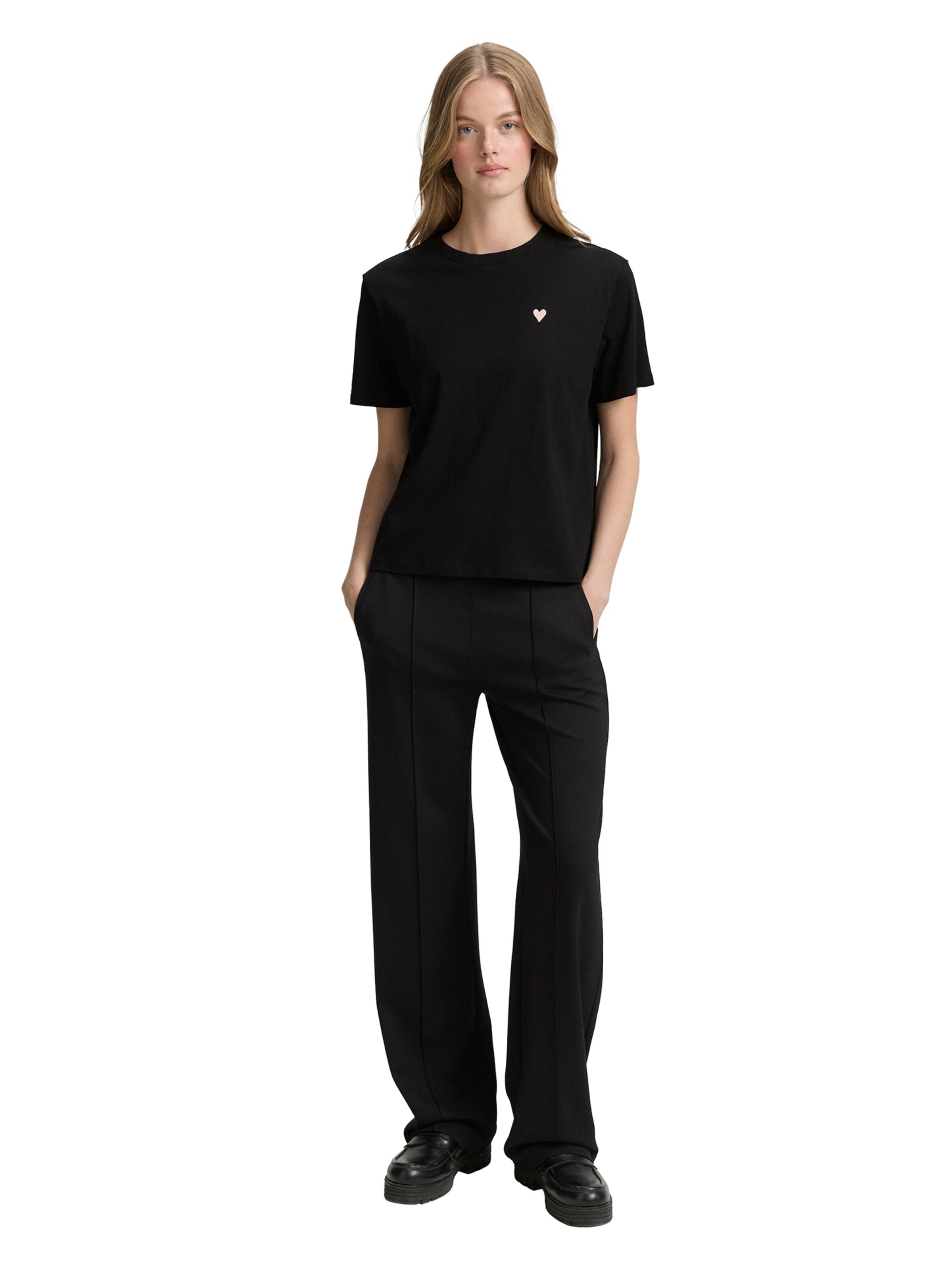 TOM TAILOR Majica | črna barva