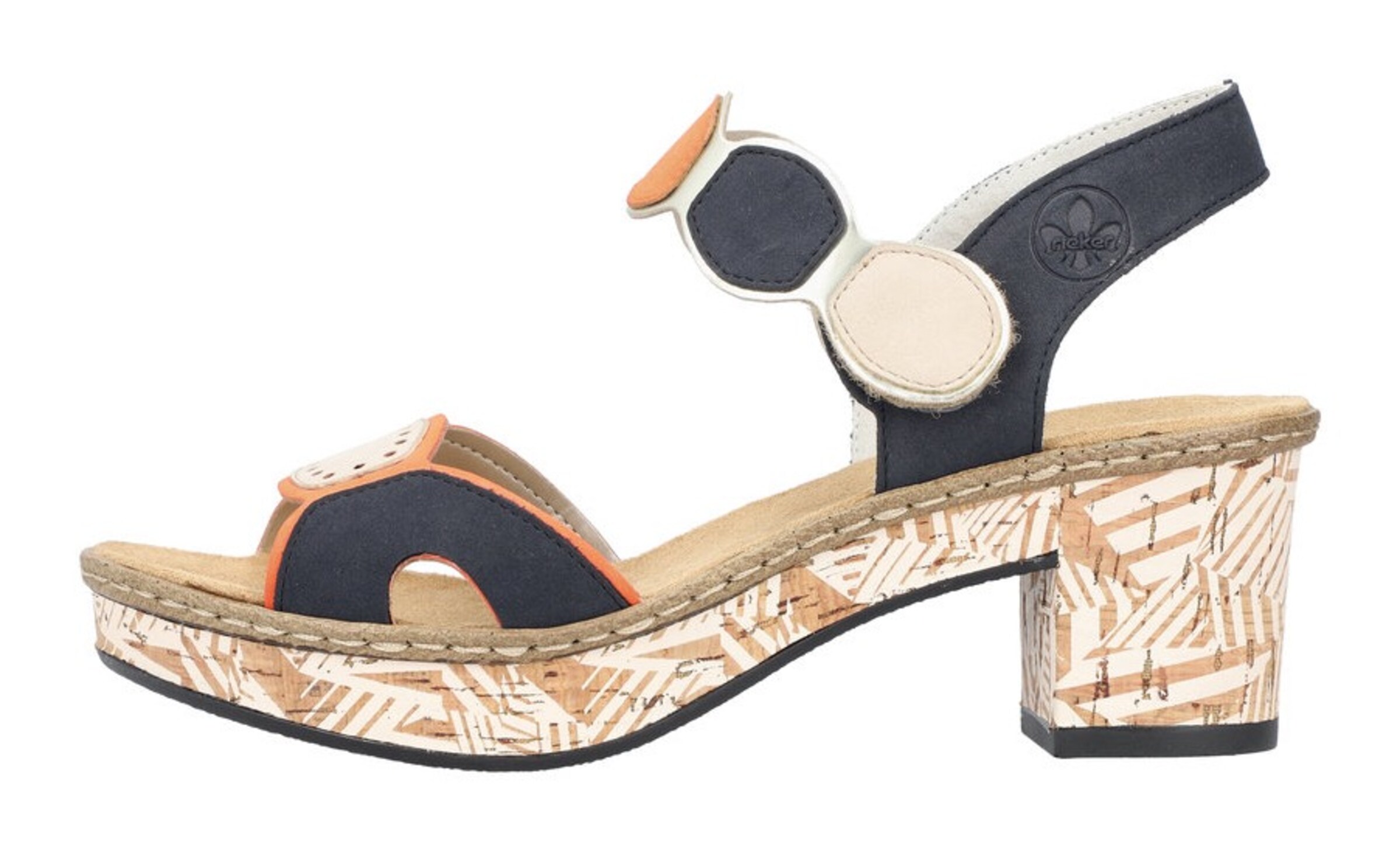 Sandales Rieker en bleu : devant