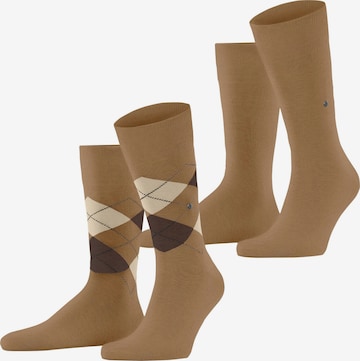 BURLINGTON Socken 'Everyday Argyle Mix 2-Pack' in Braun: Vorderseite