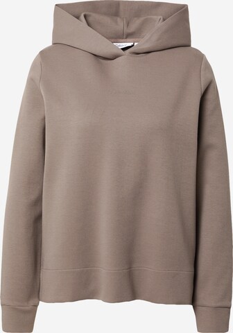 Sweat-shirt Calvin Klein en marron : devant