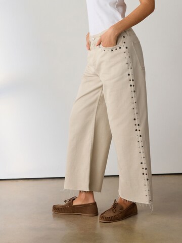 Wide Leg Jean Next en beige
