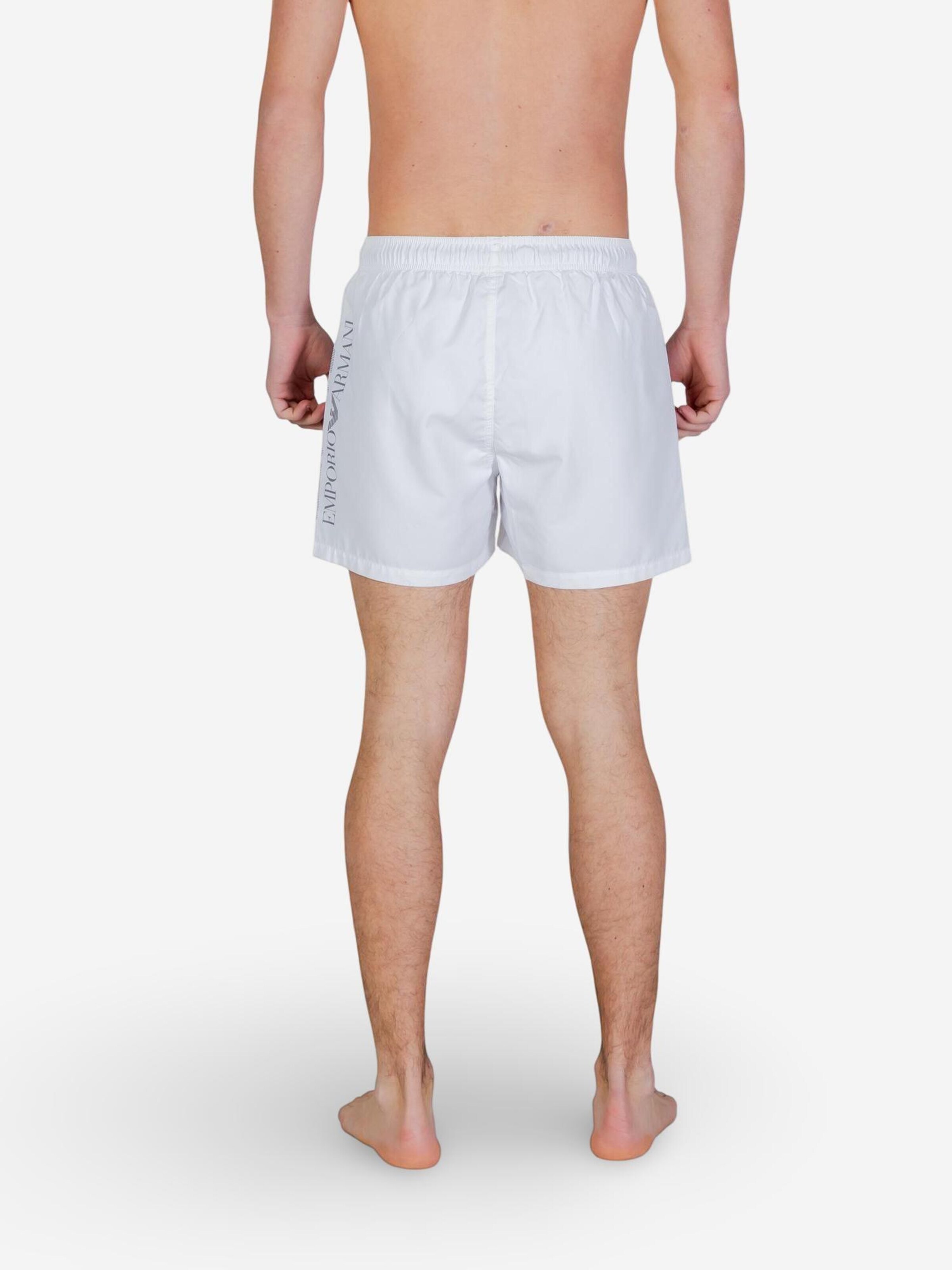 Pantaloncini da bagno '7M002001 AF14497' di EA7 Emporio Armani in bianco
