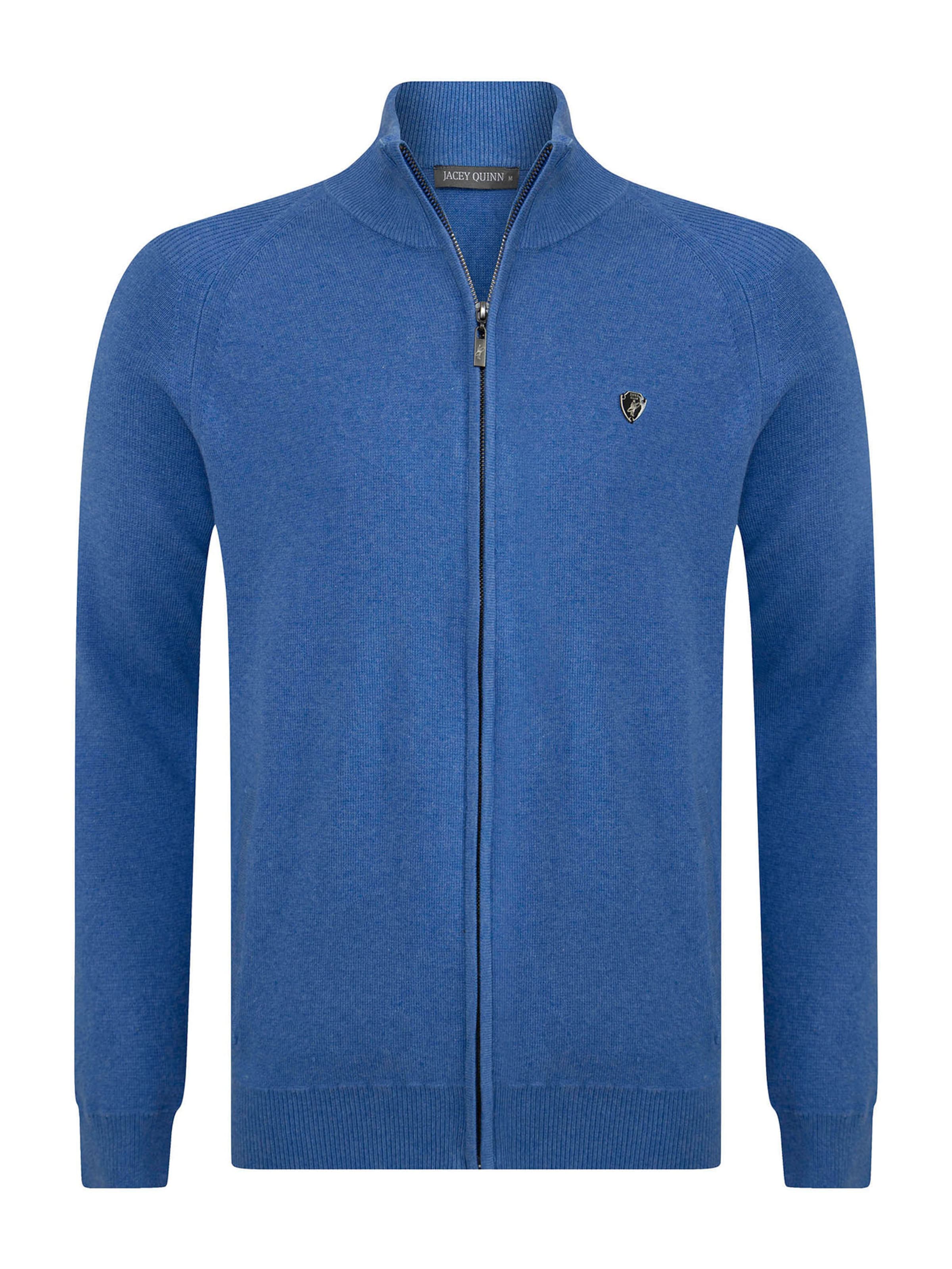 Jacey Quinn Knit cardigan in Blue: front