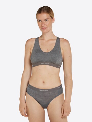 Bustino Reggiseno sportivo di ICEBREAKER in grigio: frontale
