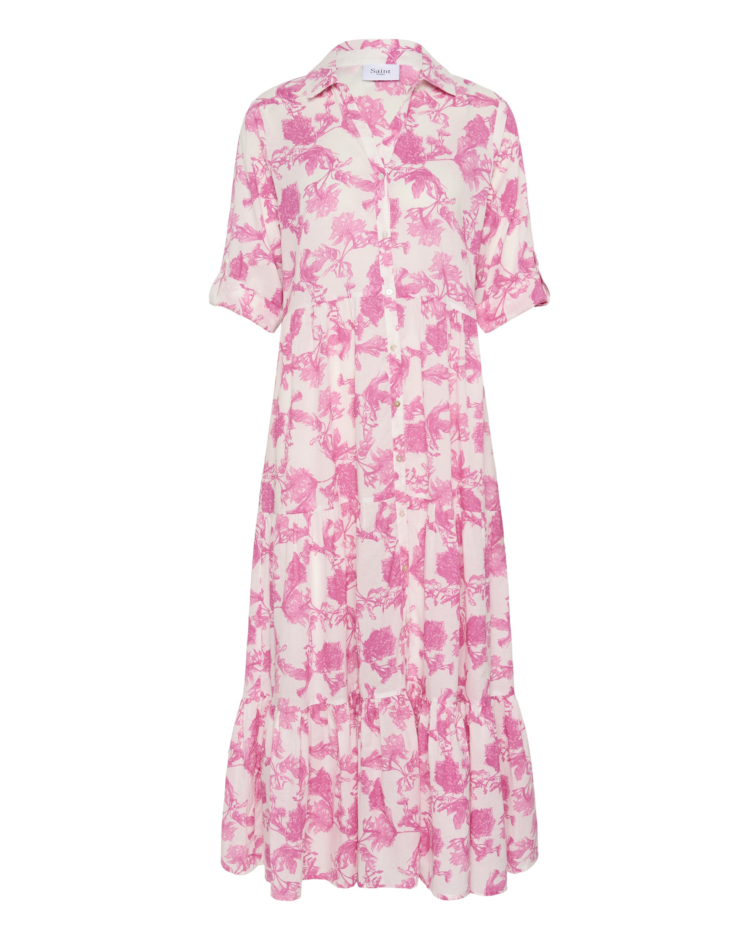 SAINT TROPEZ Blousejurk 'ZusSZ' in Roze: voorkant