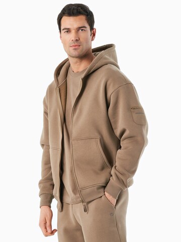 Organication Zip-Up Hoodie in Brown