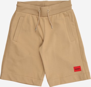 HUGO Loose fit Trousers in Beige: front